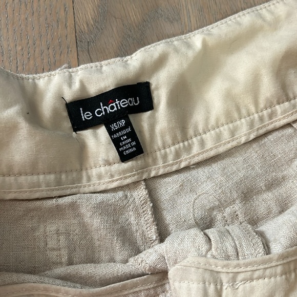 Le château linen pants low rise lousse wide - Picture 3 of 6